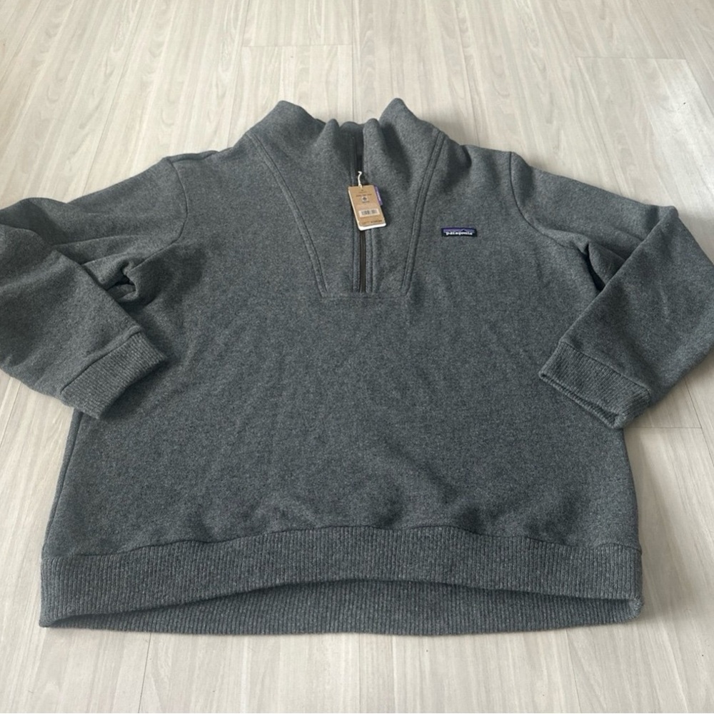 Patagonia Woolie Fleece Pullover Forge Grey Men Size XL